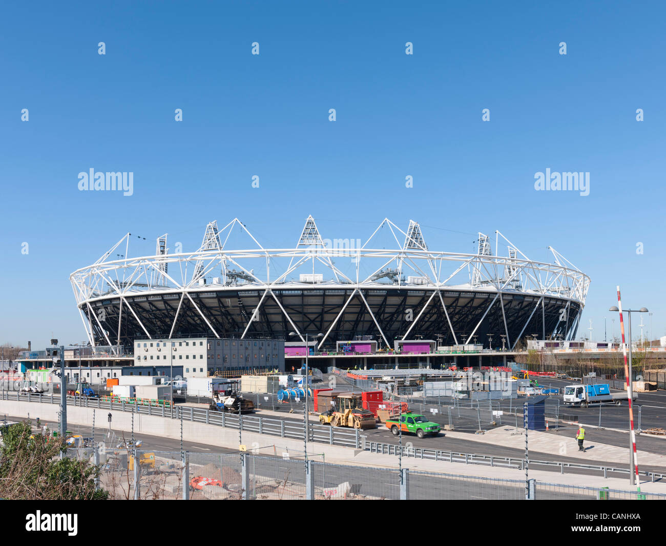 Stade olympique de Londres en construction 26 Mars 2012 Banque D'Images
