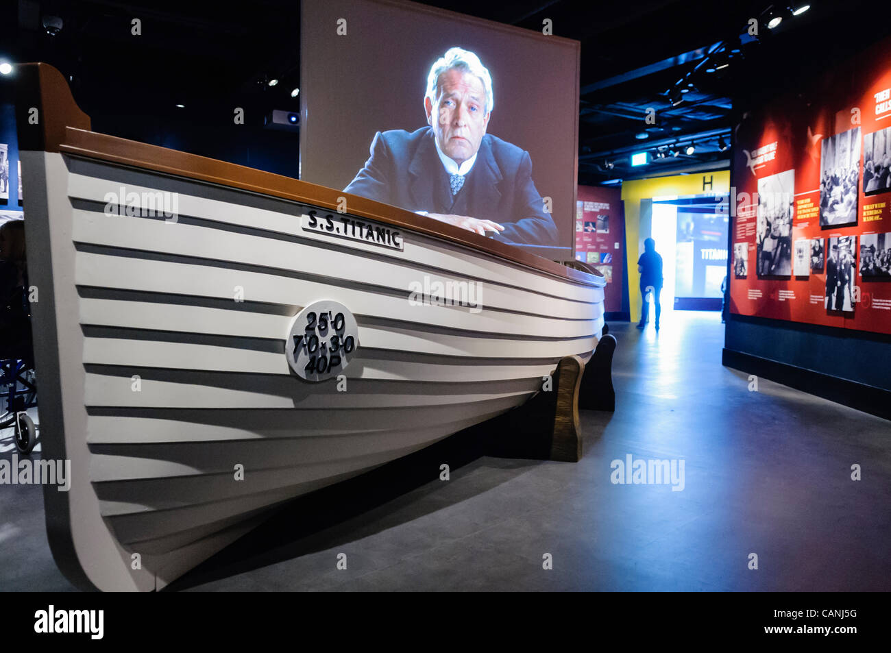 Réplique de sauvetage depuis SS (plus tard) RMS Titanic Banque D'Images