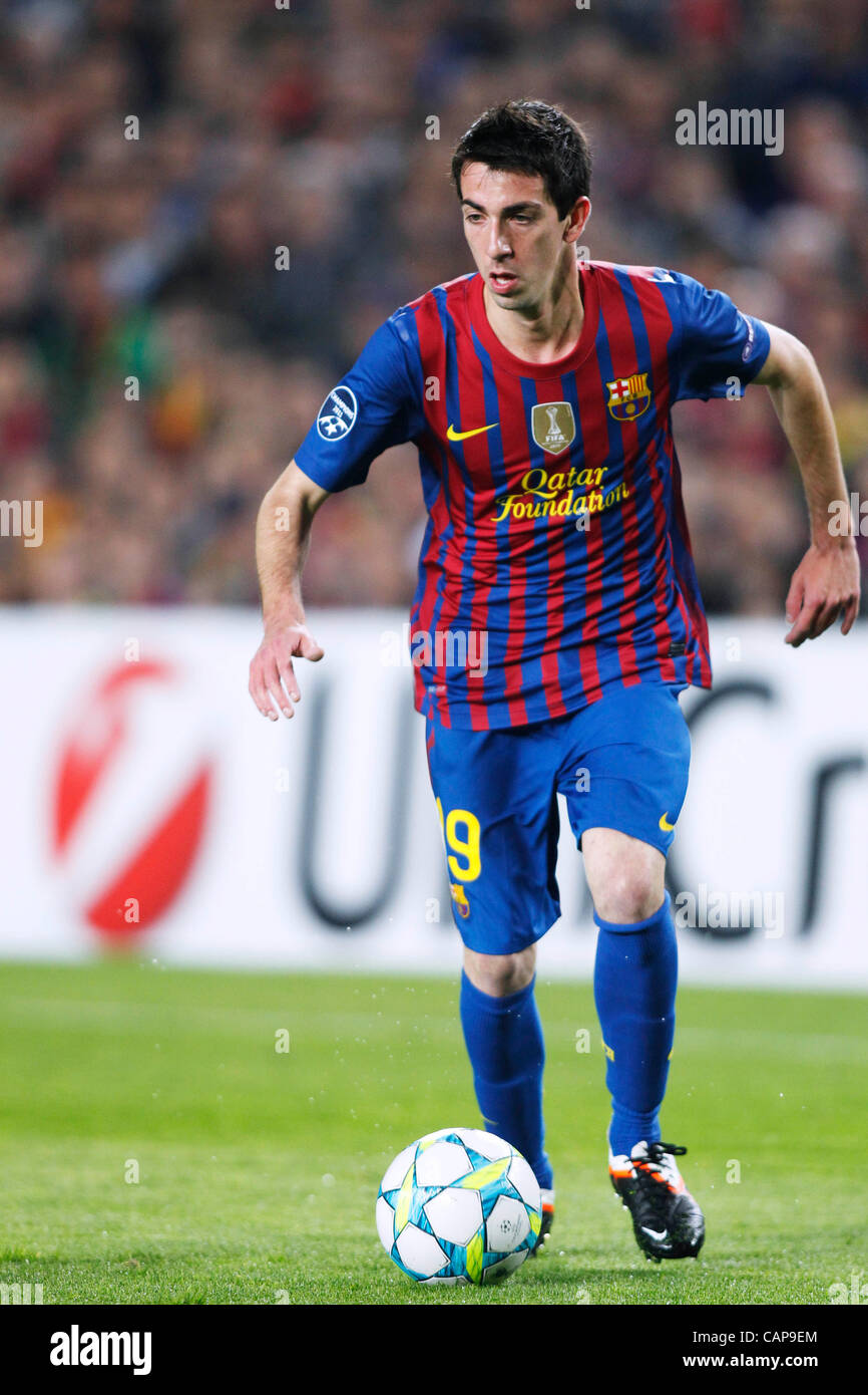 Isaac Cuenca (Barcelone), 3 avril 2012 - Football : Football / Ligue des Champions 2e quart de finale match aller entre FC Barcelona 3-1 AC Milan au Camp Nou à Barcelone, Espagne. (Photo par D. Nakashima/AFLO)[2336] Banque D'Images