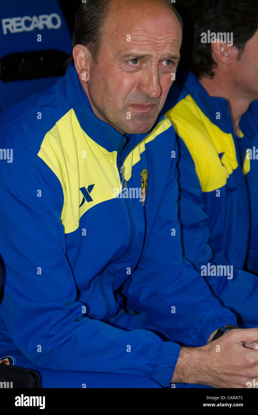 Espagne Football - Liga BBVA - Villareal CF vs Malaga CF -Journée 33 - 12/04/2012 - Stade El Madrigal, Villareal (Castellón) --------------- Banque D'Images