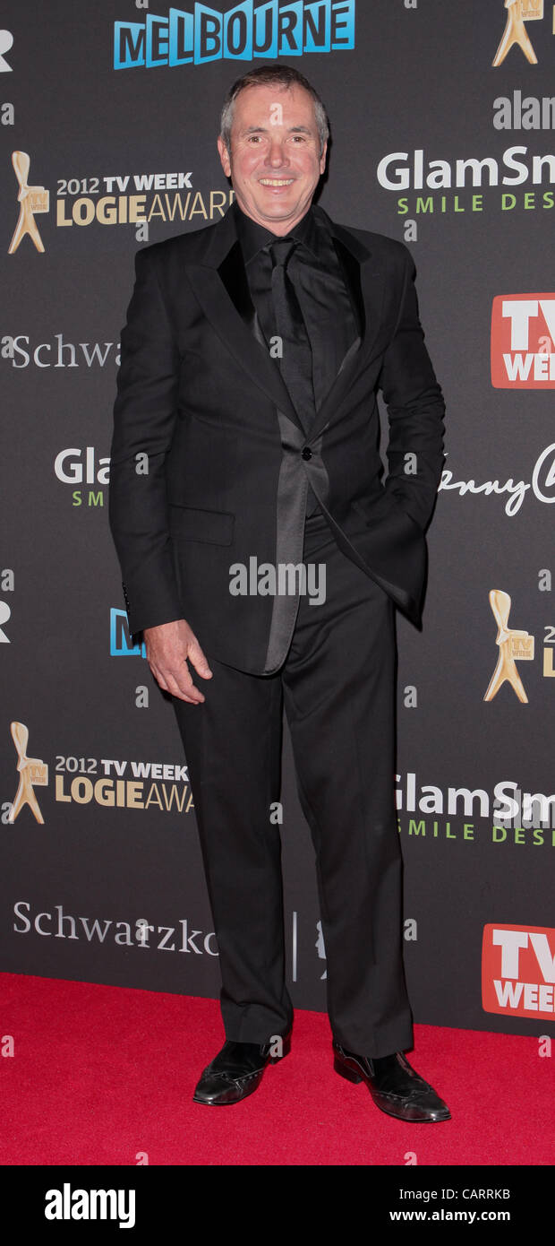 Alan Fletcher sur le tapis rouge à la Melbourne Logie Awards, le 15 avril 2012. Banque D'Images