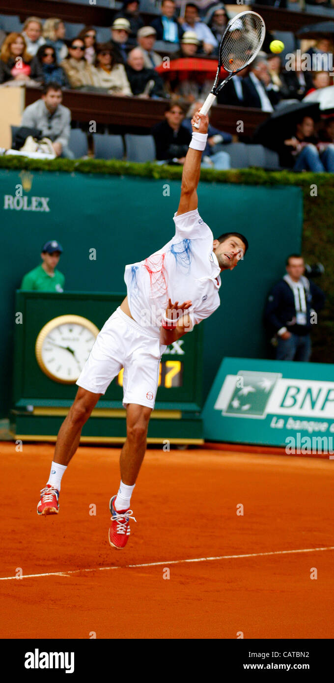 19.04.2012 Monte Carlo, Monaco. Novak Djokovic (SRB) en action contre Alexandr Dolgopolov (UKR) au cours de la 3e manche du 2012 Monte-Carlo Rolex Masters tennis joué au Monte Carlo Country Club, Monaco. Banque D'Images 19.04.2012 Monte Carlo, Monaco. Novak Djokovic (SRB) en action contre Alexandr Dolgopolov (UKR) au cours de la 3e manche du 2012 Monte-Carlo Rolex Masters tennis joué au Monte Carlo Country Club, Monaco. Banque D'Images