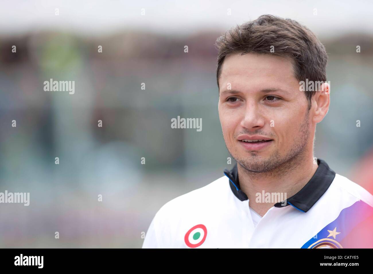 Mauro Zarate (Inter), le 22 avril 2012 - Football / Soccer : Italien 'Serie' une correspondance entre Fiorentina 0-0 Inter Milan au Stadio Artemio Franchi de Florence, Italie, (Photo de Maurizio Borsari/AFLO) [0855] Banque D'Images