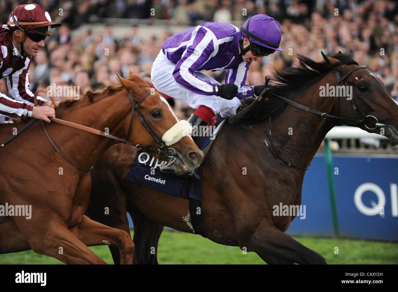 05.05.2012. Guinées de Newmarket Horse Festival.JOSEPH OBRIEN CÉLÈBRE LA VICTOIRE À NEWMARKET Banque D'Images