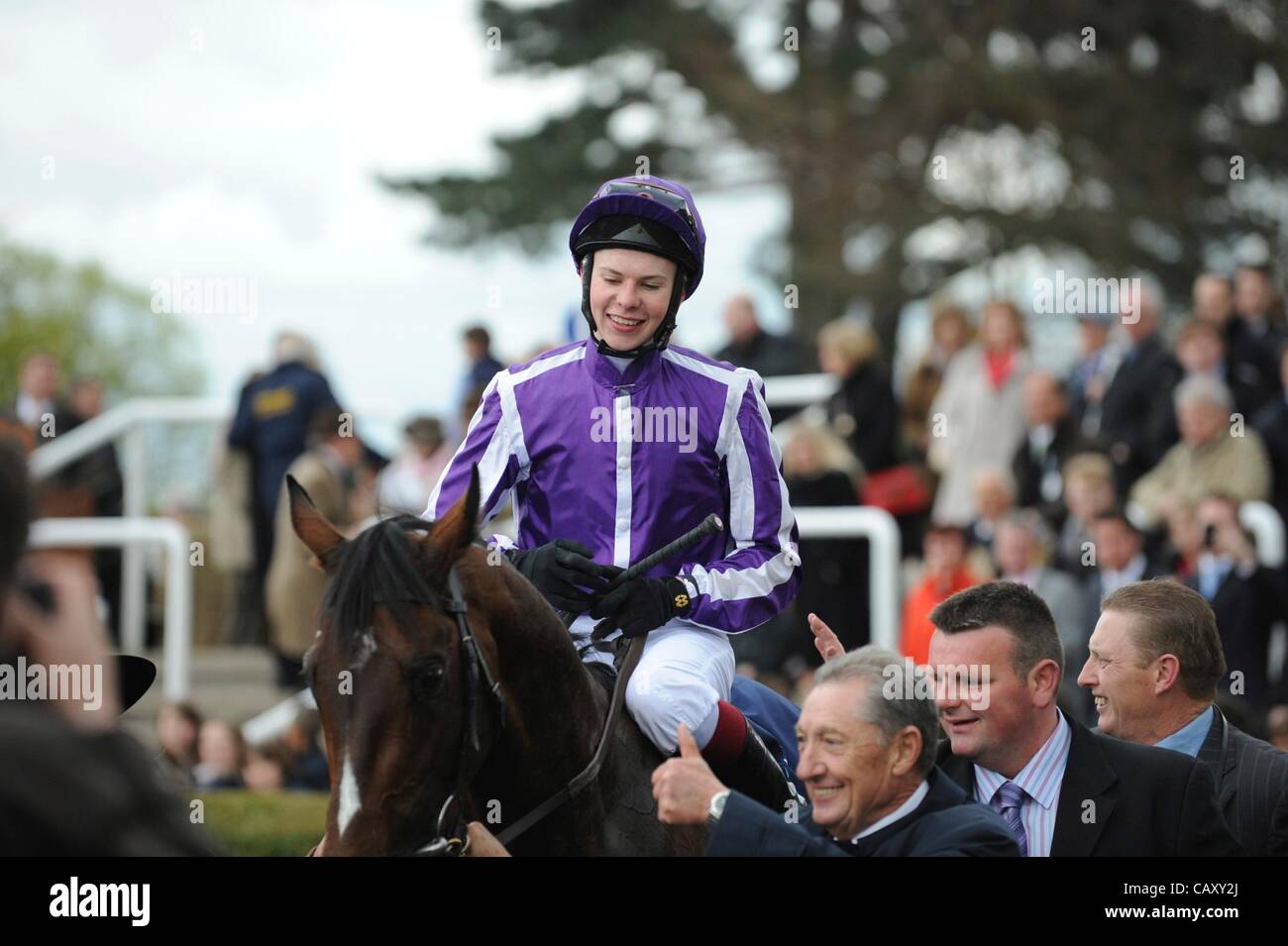 05.05.2012. Guinées de Newmarket Horse Festival. JOSEPH OBRIEN DANS BOÎTIER GAGNANTS SUR CAMELOT à NEWMARKET Banque D'Images