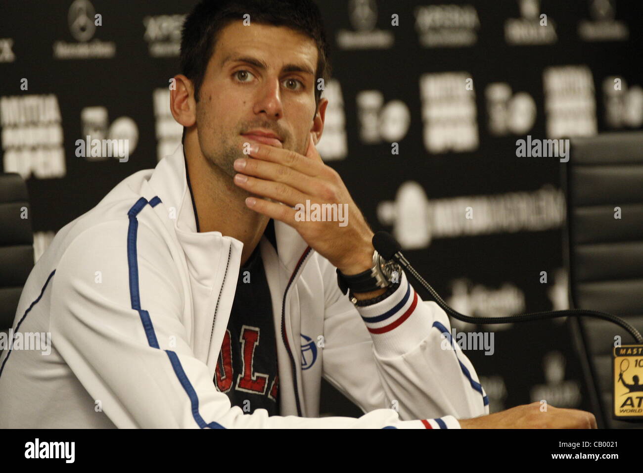 Novak Djokovic menacent de se retirer du tournoi de Madrid l'année prochaine Banque D'Images