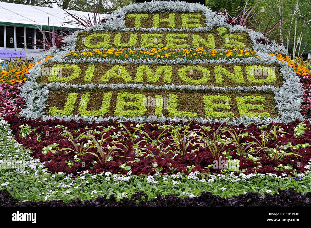 Londres, Royaume-Uni. 21 mai, 2012. Le Jubilé de diamant de la Reine à l'appareil floral RHS Chelsea Flower Show 2012 à Londres, Royaume-Uni Banque D'Images