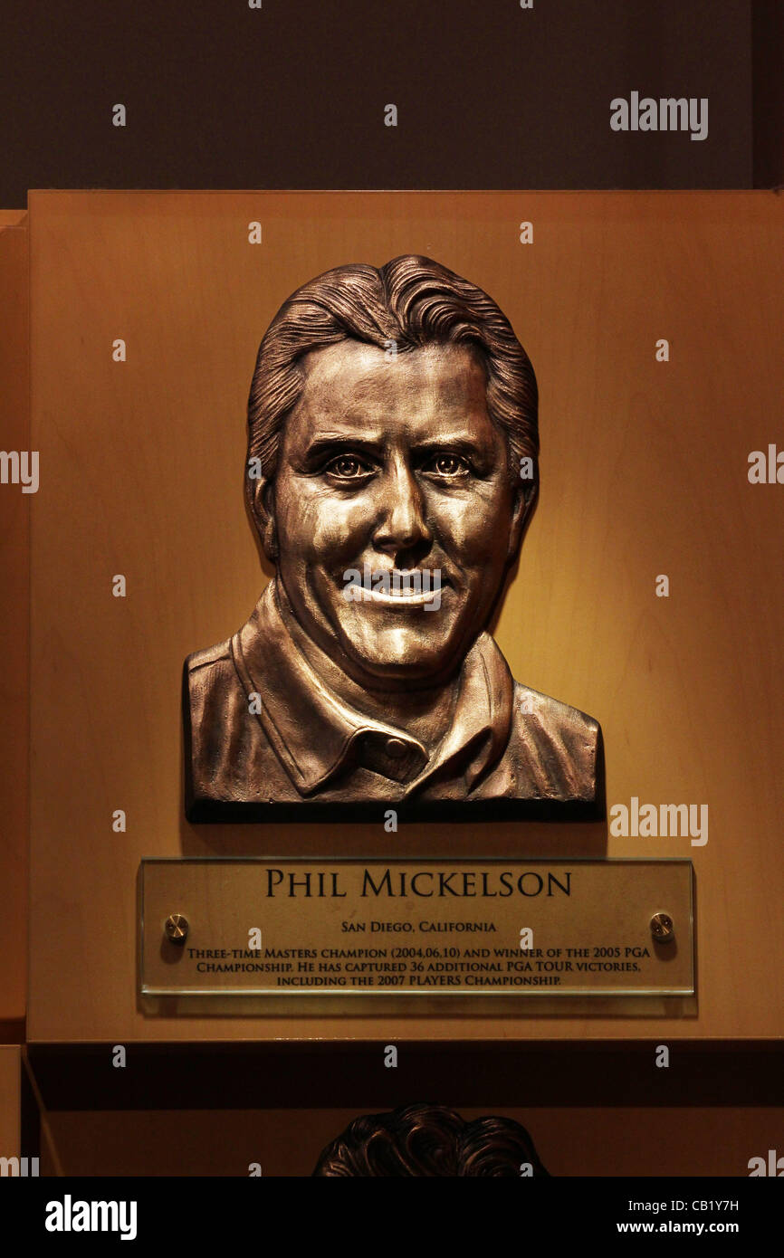 Soulagement de Phil Mickelson, le 7 mai 2012 - Golf : World Golf Hall of Fame Intronisation à Saint Augustine, Florida, United States. (Photo par Yasuhiro JJ Tanabe/AFLO) Banque D'Images