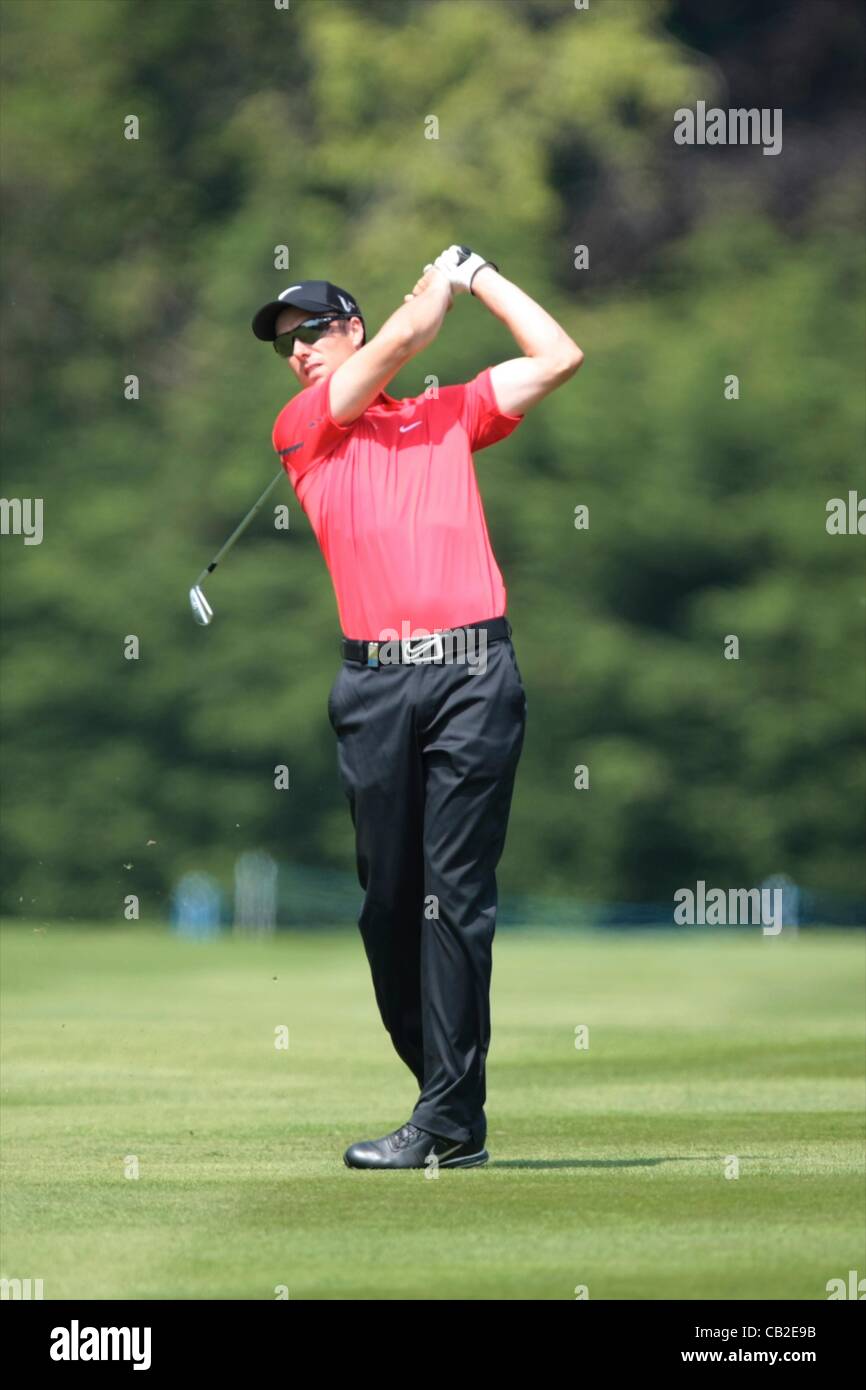 UK. 24.05.2012 Wentworth, en Angleterre. Ross Fisher (FRA) en action au cours de la 1re journée de la BMW PGA Championship. Banque D'Images