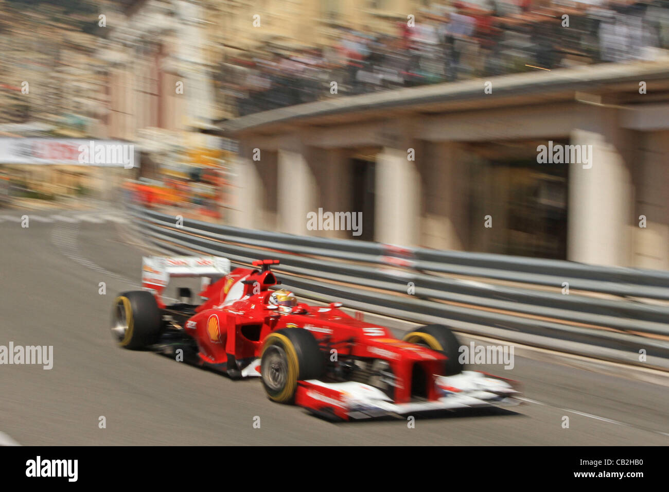 24.05.2012.Monte Carlo, Monaco. Monte Carlo Grand Prix de Formule 1. Fernando Alonso au cours de la pratique 1 le jeudi matin. Banque D'Images