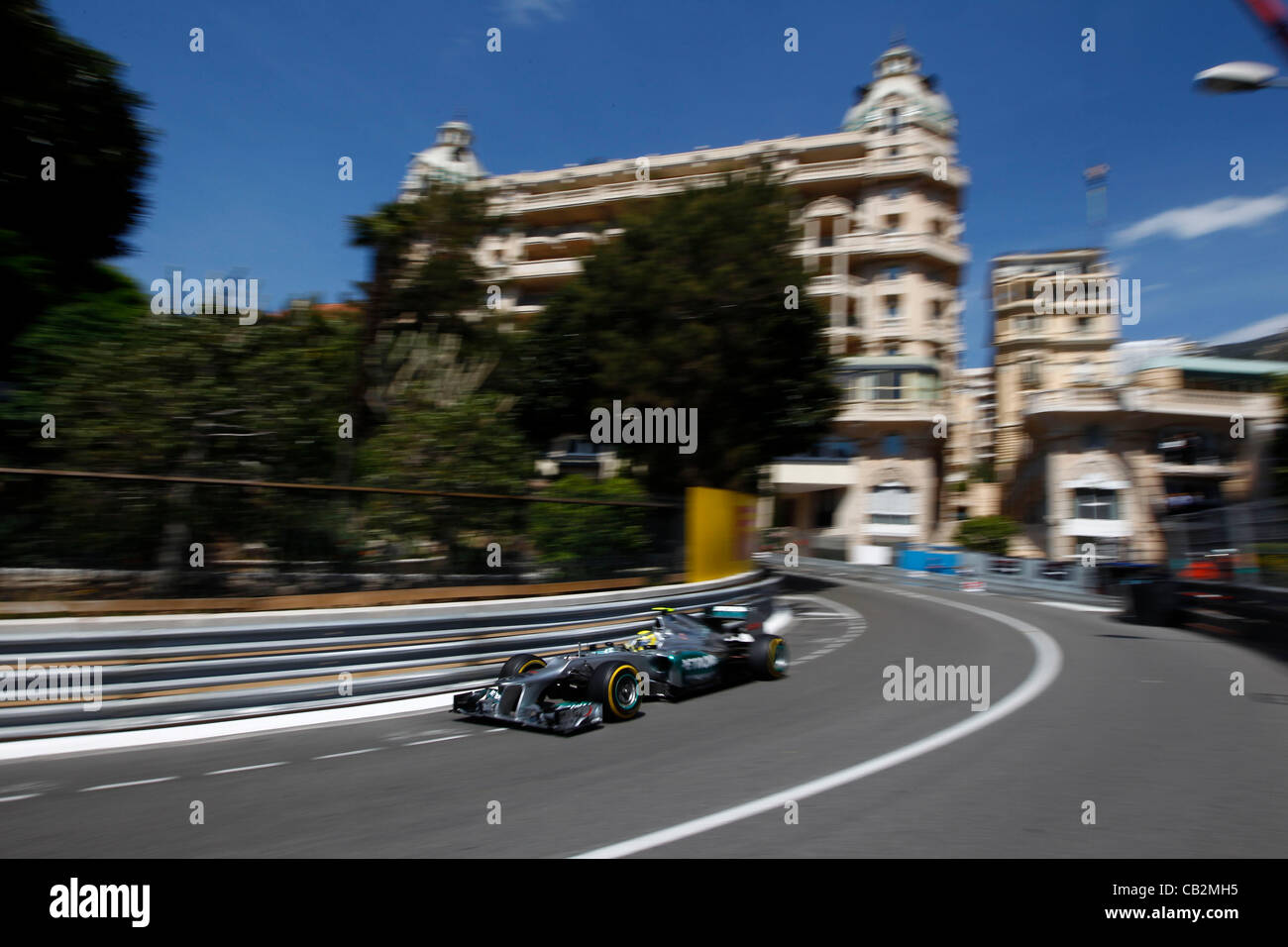 25.05.2012. Monte Carlo, Monaco. Sport Automobile : Championnat du Monde de Formule 1 de la FIA 2012, Grand Prix de Monaco, # 8 Nico Rosberg (GER, Mercedes AMG Petronas F1 Team), Banque D'Images