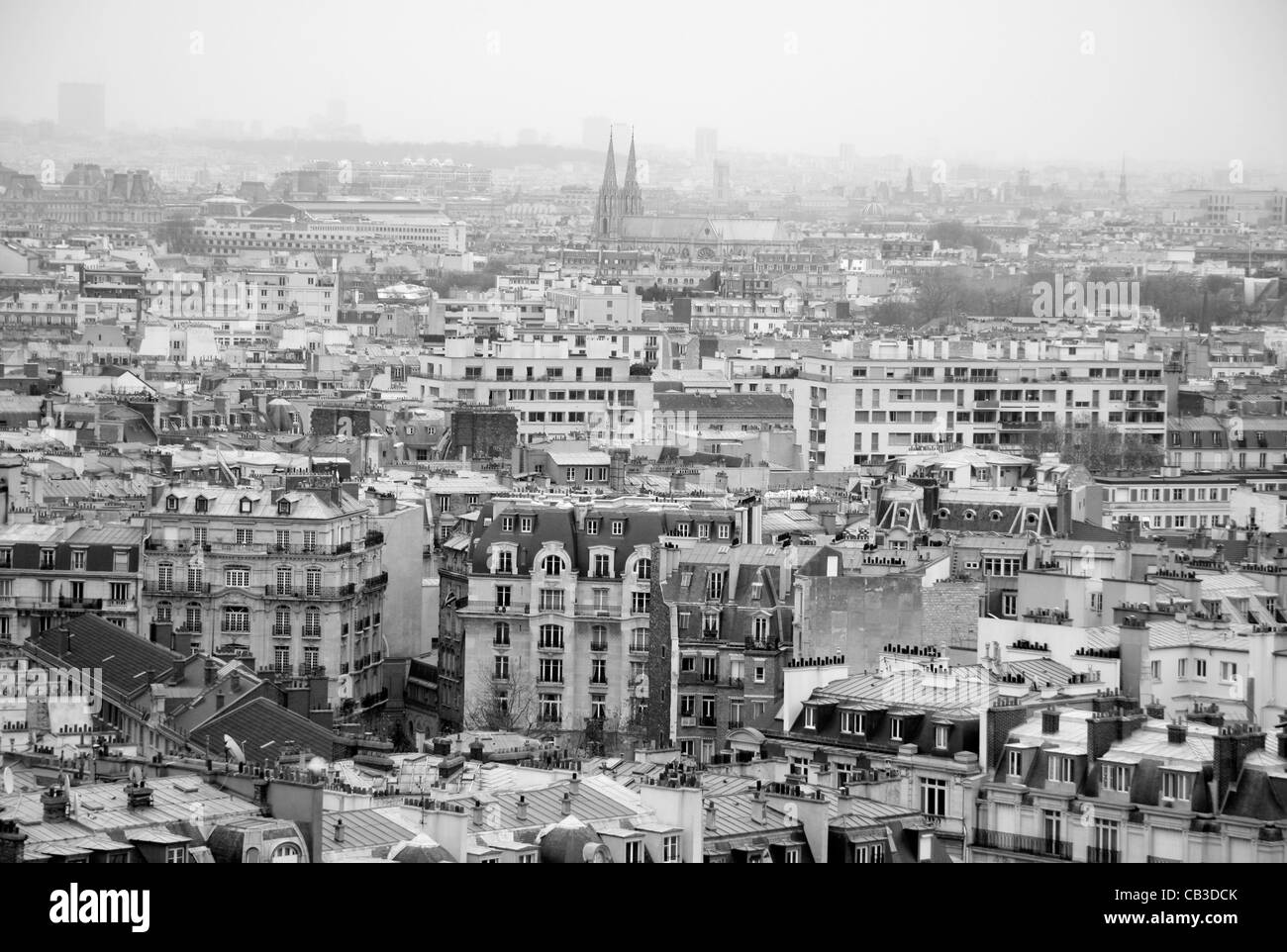 Toits de paris noir et blanc Banque de photographies et d’images à ...