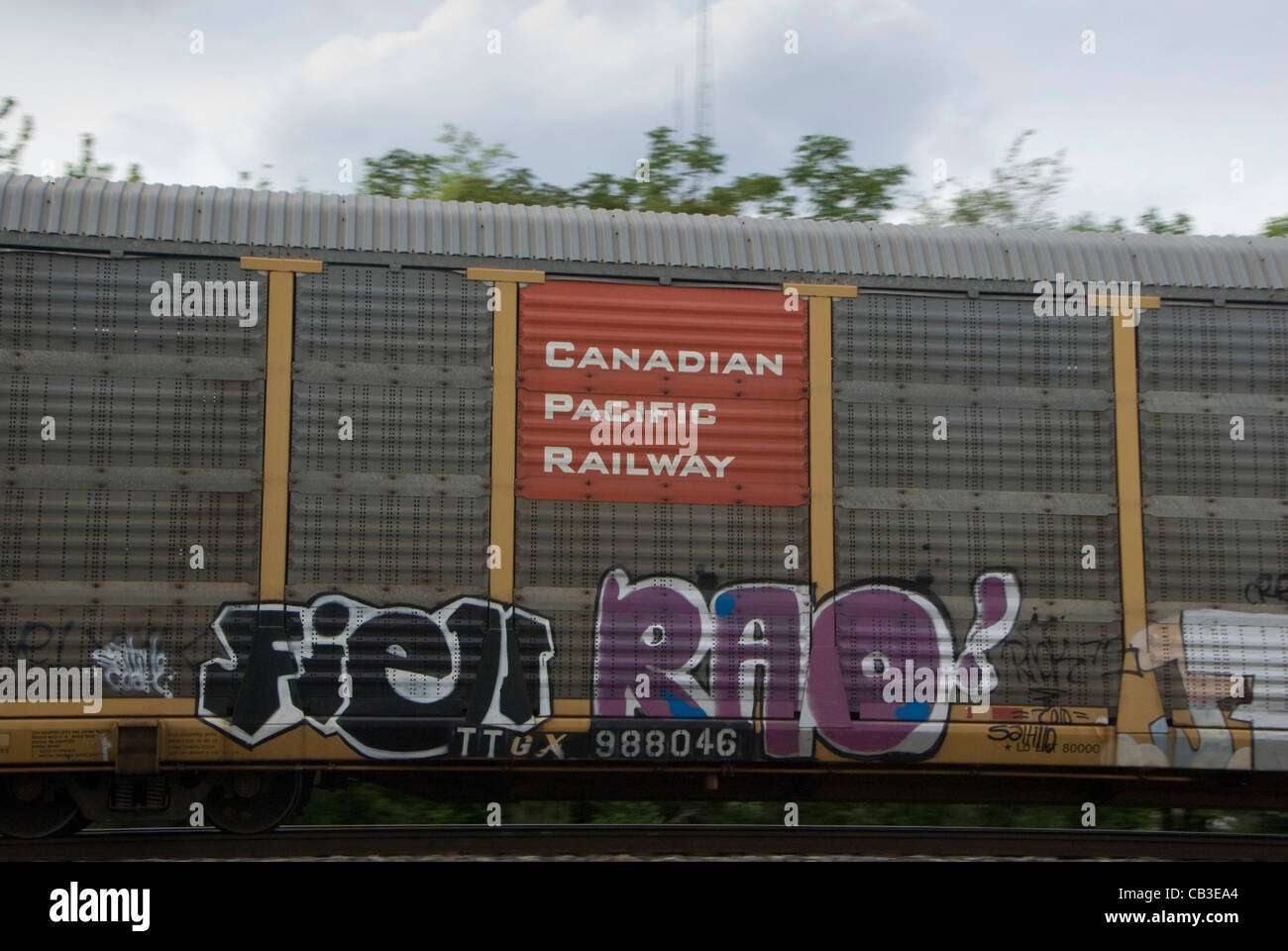 Union Pacific box voiture, Tolono, près de Champaign Urbana, Illinois, États-Unis Banque D'Images