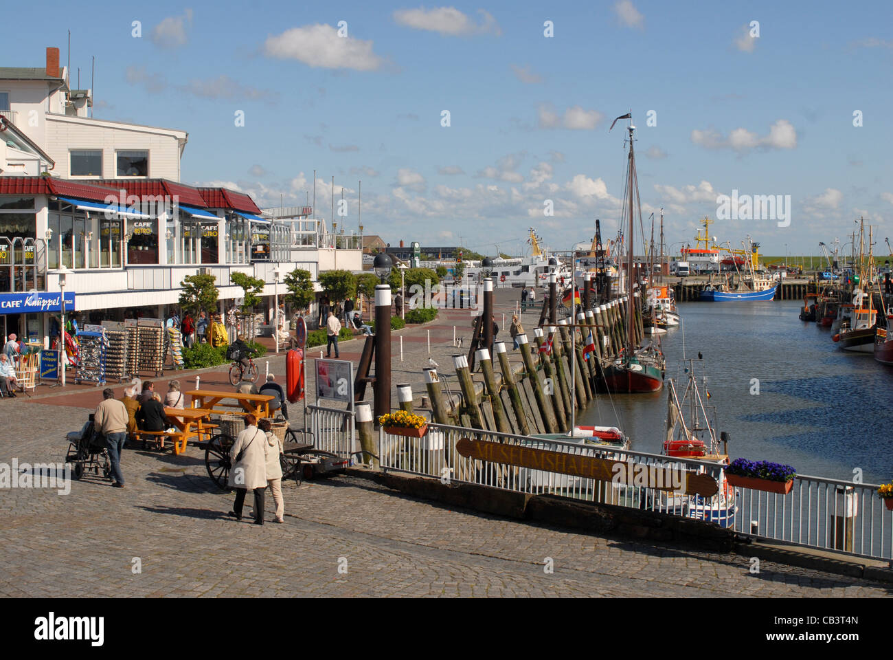 Vieux port de la station balnéaire de la mer du Nord Büsum en Dithmarschen, Schleswig-Holstein, Allemagne Banque D'Images