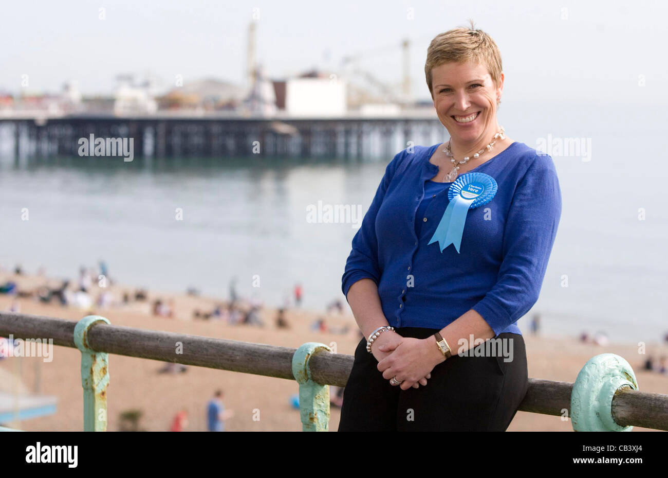 Homme politique conservateur britannique Charlotte Vere, Baroness Vere de Norbiton. Photo par James Boardman. Banque D'Images