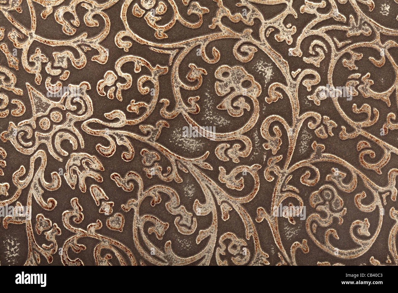 Motif floral background en cuir Banque D'Images