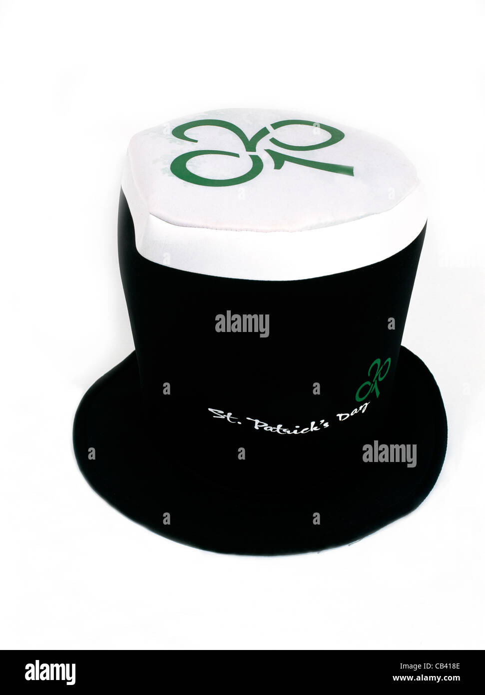 St Patricks Day Hat Logo Shamrock Banque D'Images
