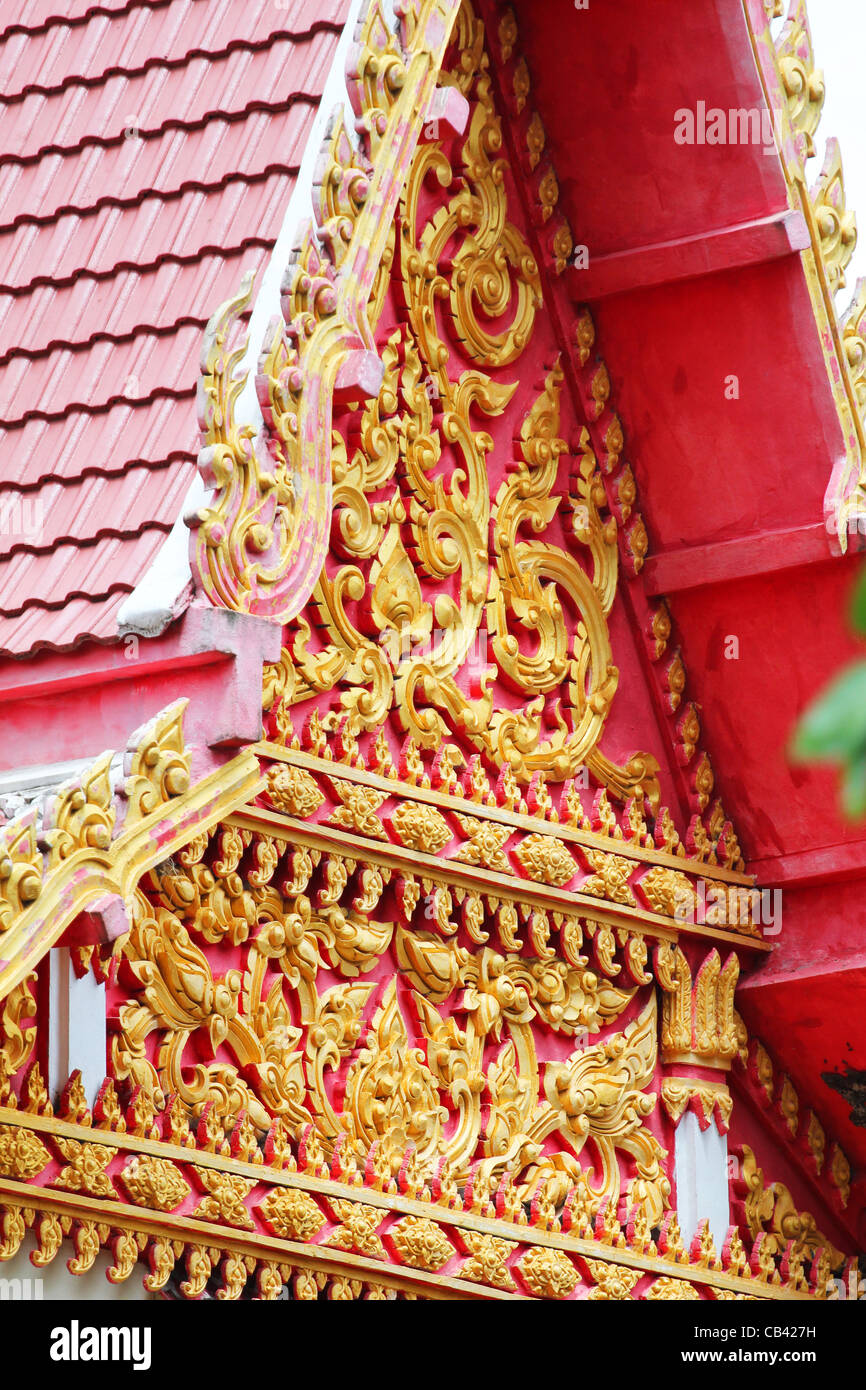 Temple bouddhiste en Issan, Thaïlande. Banque D'Images