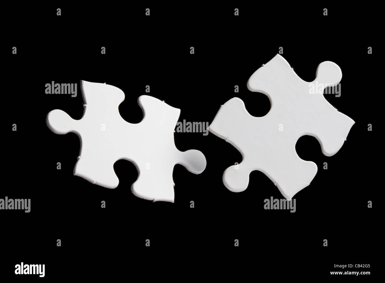 Puzzle blanc vide, concept d'entreprise de solution Banque D'Images