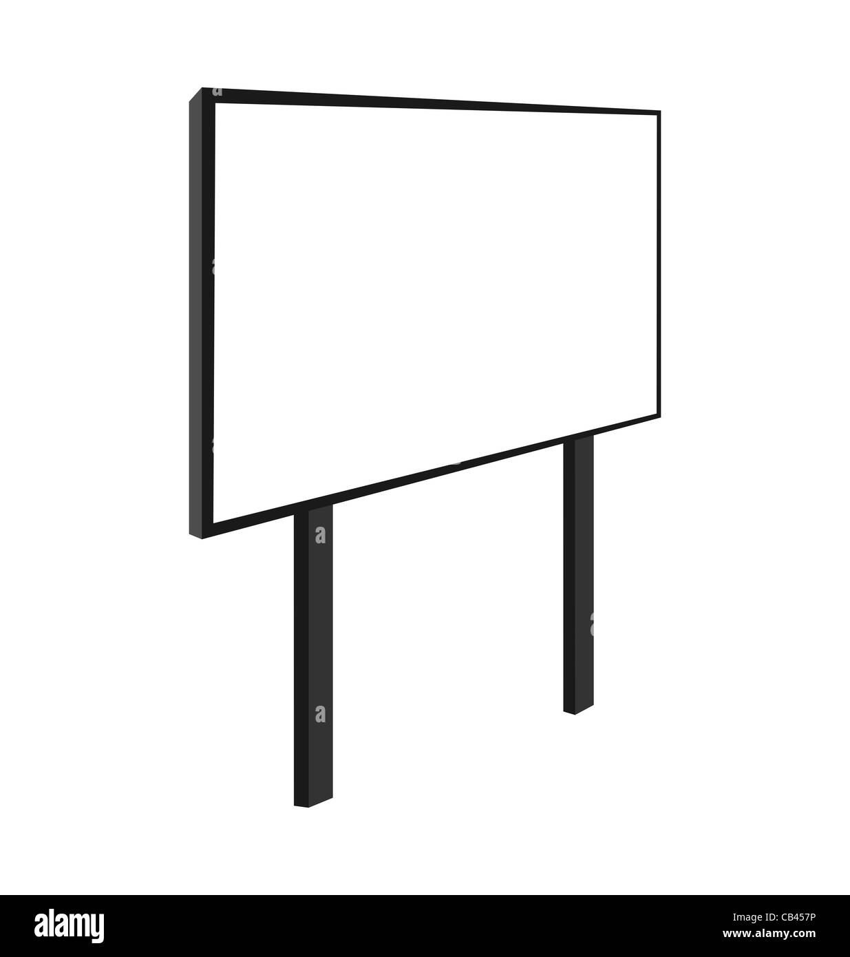 Panneau vide isolé sur fond blanc - vector Banque D'Images