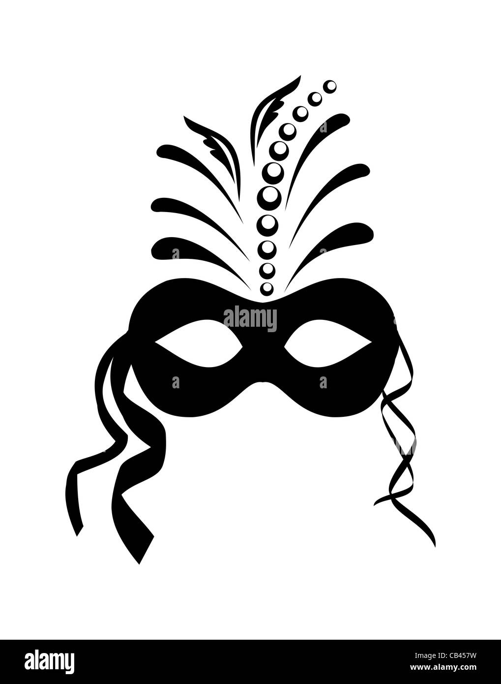 Illustration de carnaval masque de théâtre réaliste ou isolé sur fond blanc - vector Banque D'Images