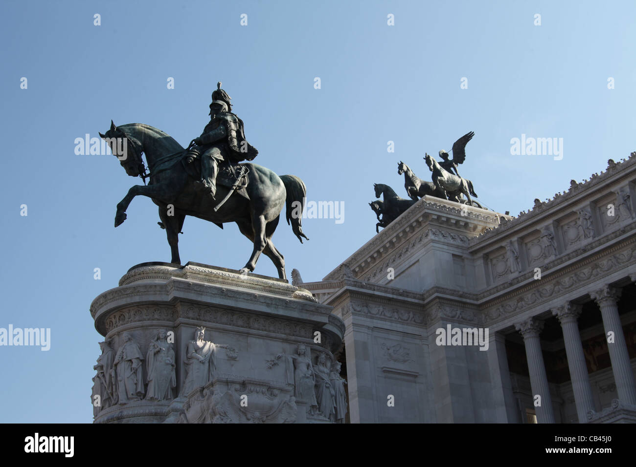 Détail de la Monument Victor Emmanuel Banque D'Images