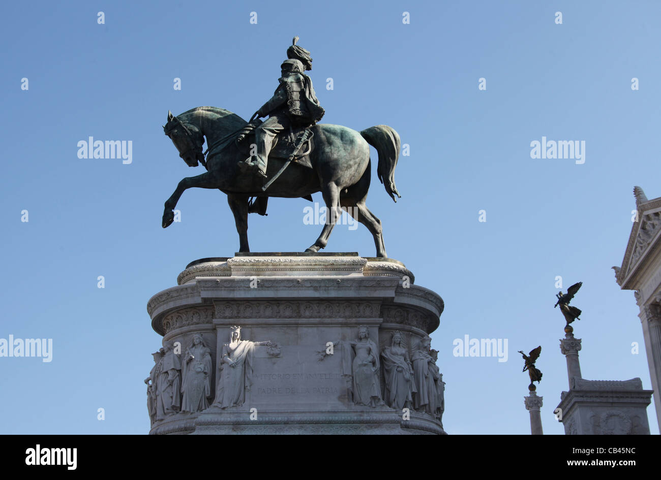 Détail de la Monument Victor Emmanuel Banque D'Images