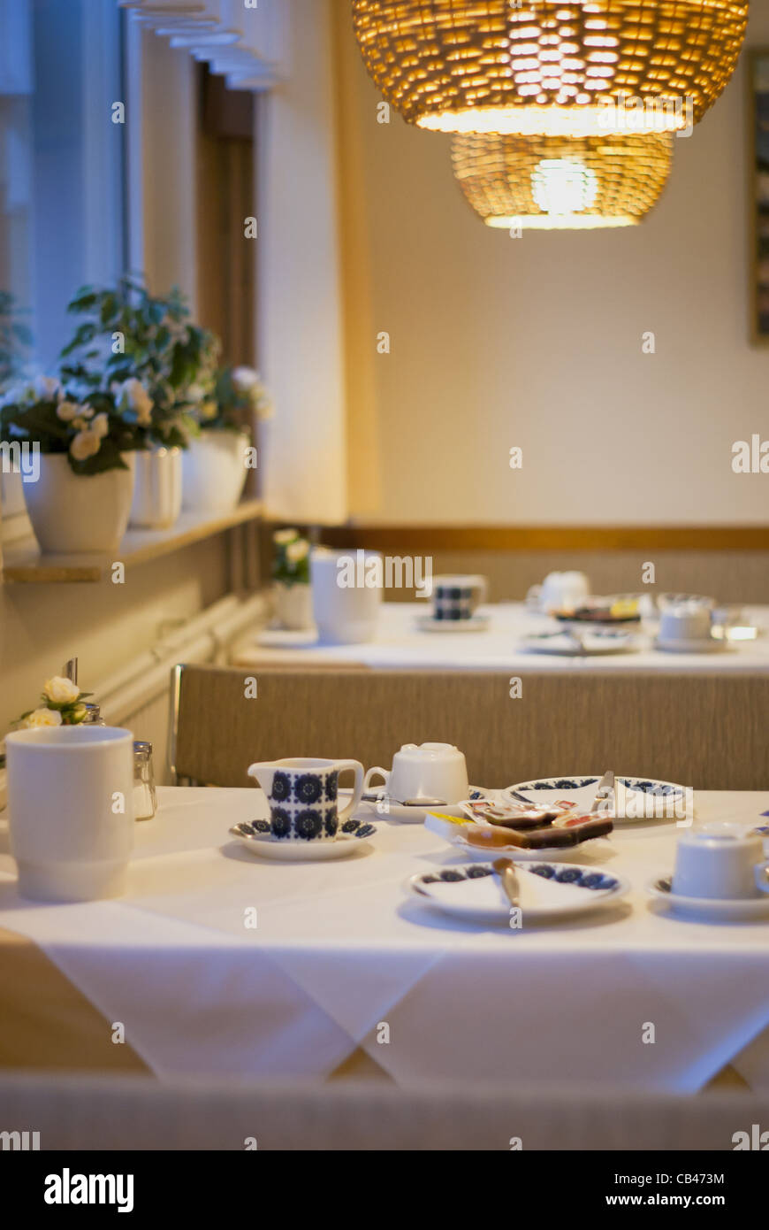 Petit-déjeuner de l'hôtel. Tôt le matin. Banque D'Images