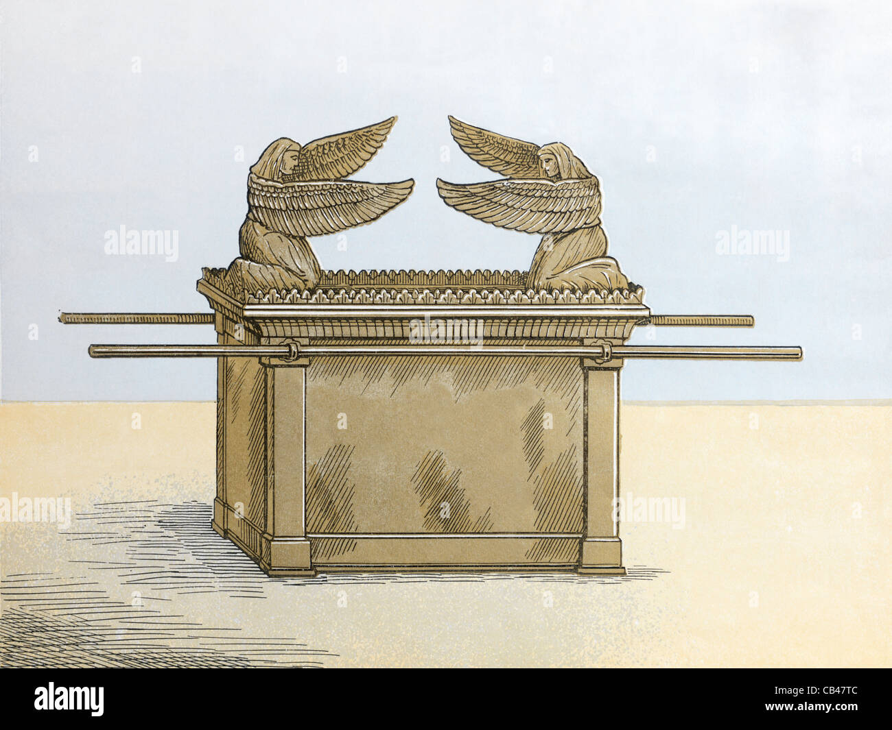 Une illustration de l'arche de l'Alliance (Exode XXV) du Tabernacle dans le désert Banque D'Images