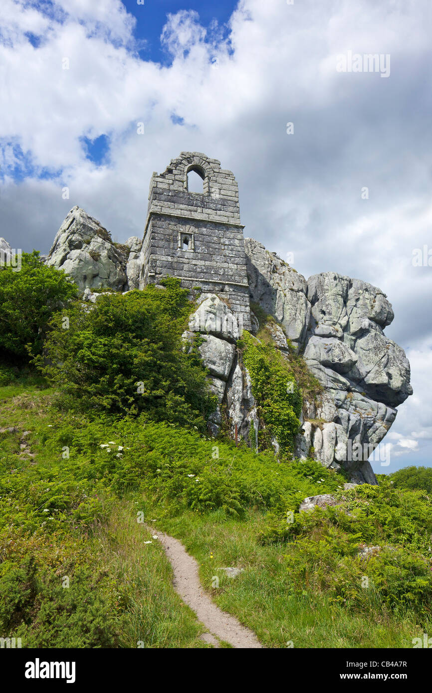 Chapelle en ruine de St Michel, 1409 Roche, affleurement rocheux, Cornwall, Angleterre du Sud-Ouest, Royaume-Uni, Royaume-Uni, GO, Grande-Bretagne, Banque D'Images