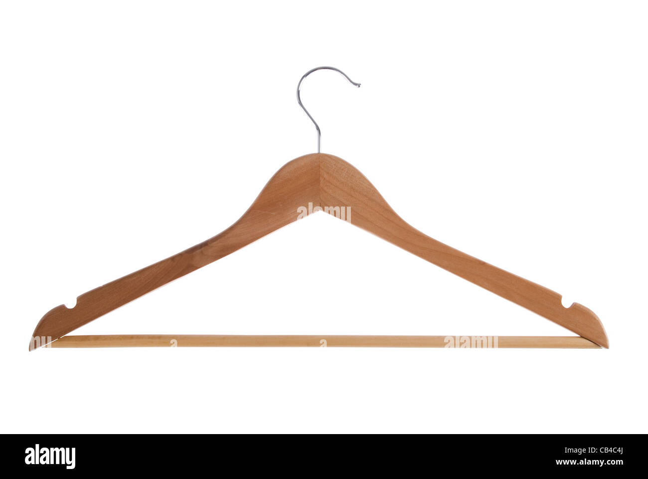 Seul vêtir hanger isolé sur fond blanc. Inclus chemin de détourage, de sorte que vous pouvez facilement le découper et le placer sur le dessus d'un dessin ou modèle. Banque D'Images