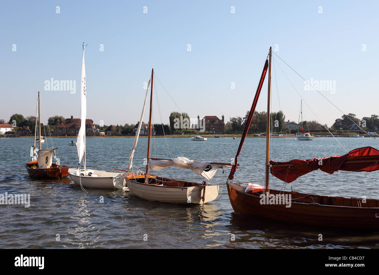 Voiliers dans le port de Chichester, West Sussex Bosham Banque D'Images