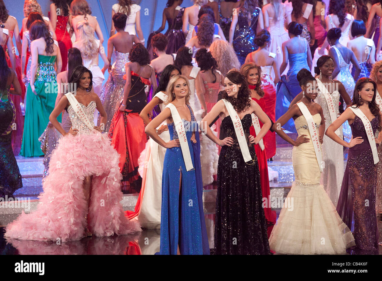 Miss Angleterre, Alize Mounter au concours de beauté Miss Monde 2011 Banque D'Images