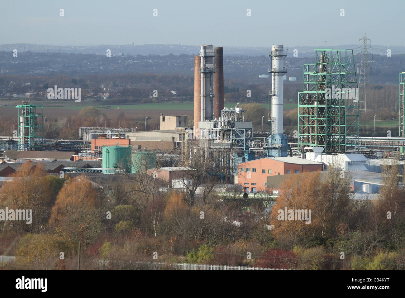 Usine Industrielle chemical works à Castleford Banque D'Images