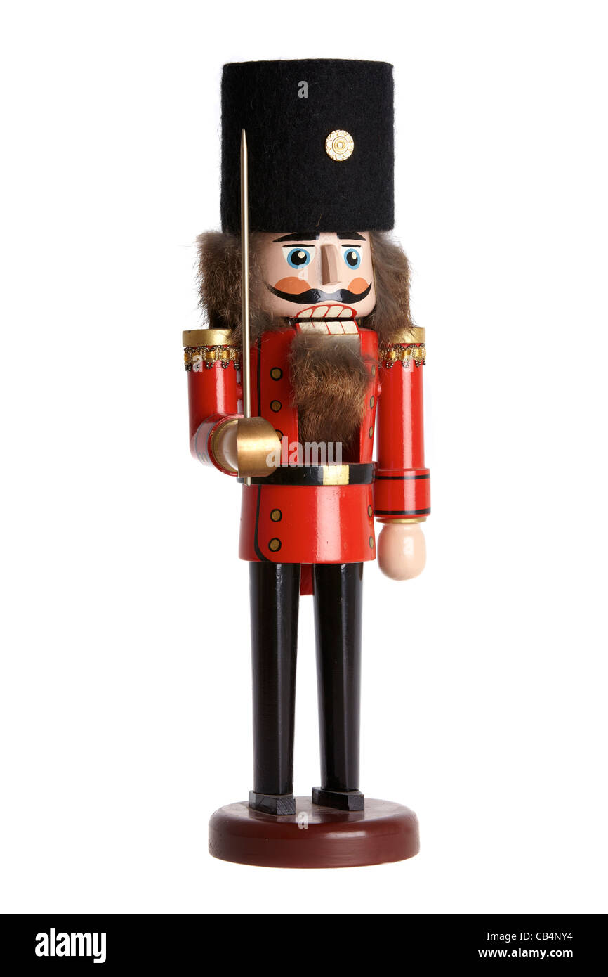 Casse-noisette isolé sur fond blanc Banque D'Images