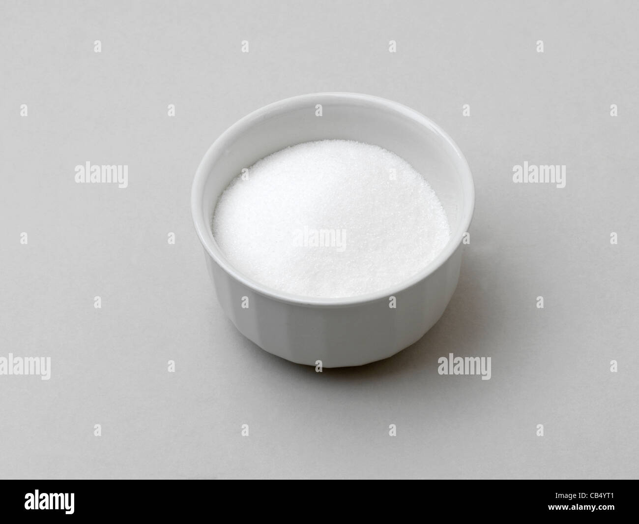 Un bol de sucre blanc Banque D'Images