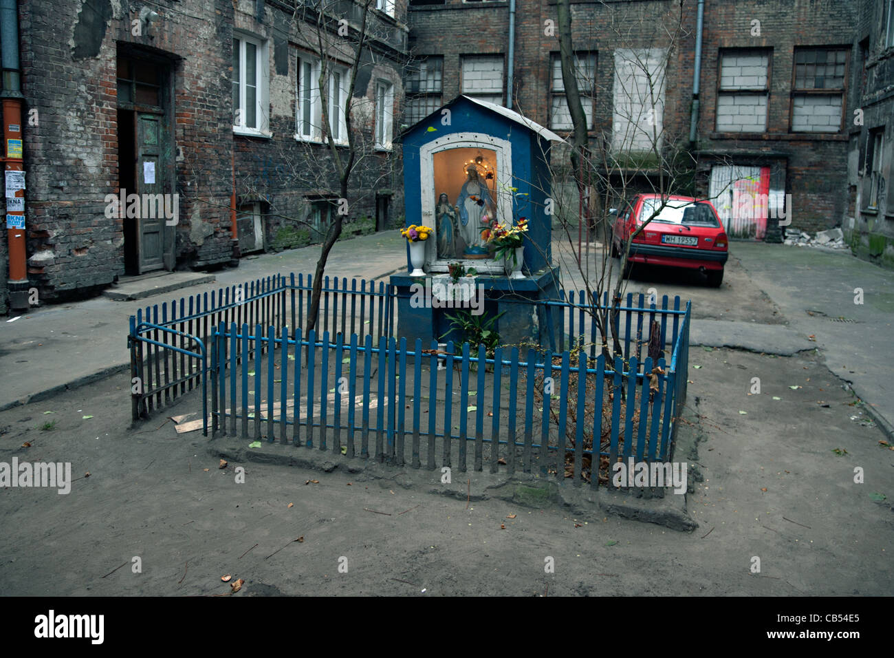 Vierge Marie culte praga neighborhood Varsovie Pologne Banque D'Images