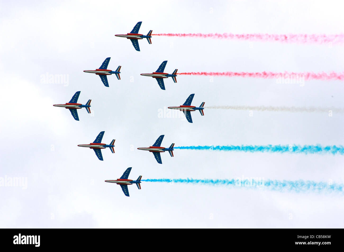 La patrouille acrobatique de France à Le Bourget Paris Air Show Juin 2011 Banque D'Images