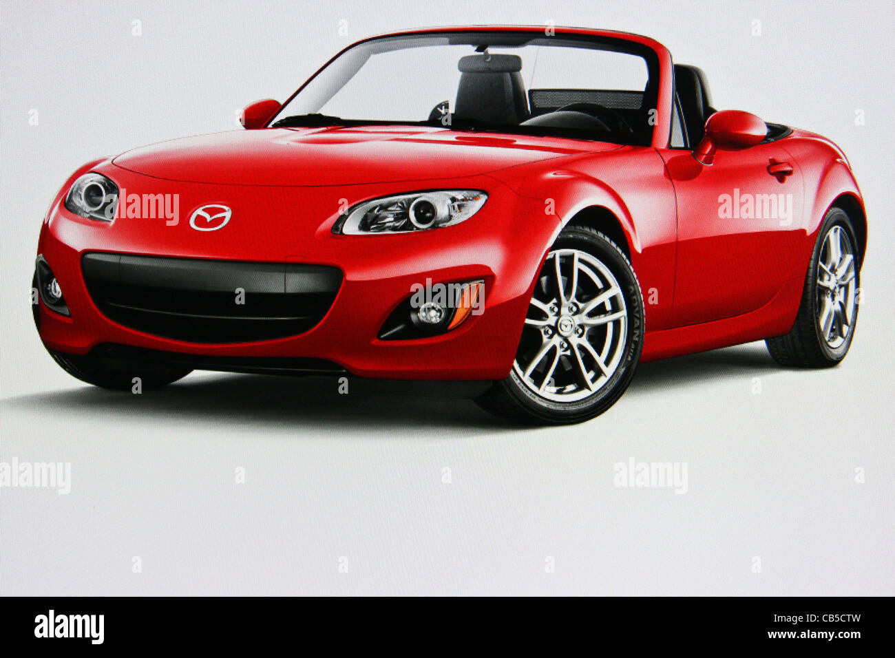 Mazda Miata rouge voiture sport décapotable Banque D'Images
