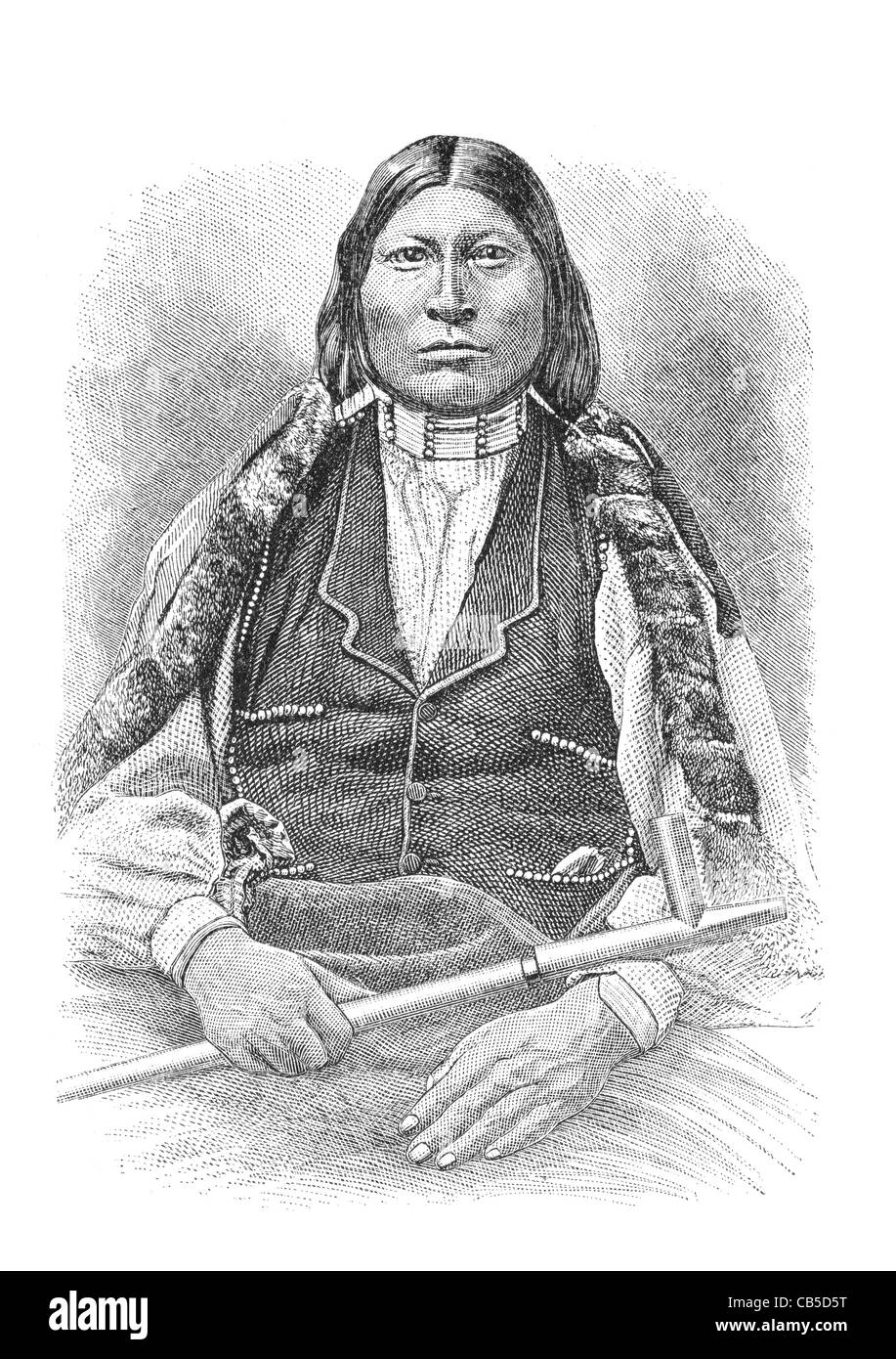 Les Arapaho native American nommé nez pointu. Banque D'Images