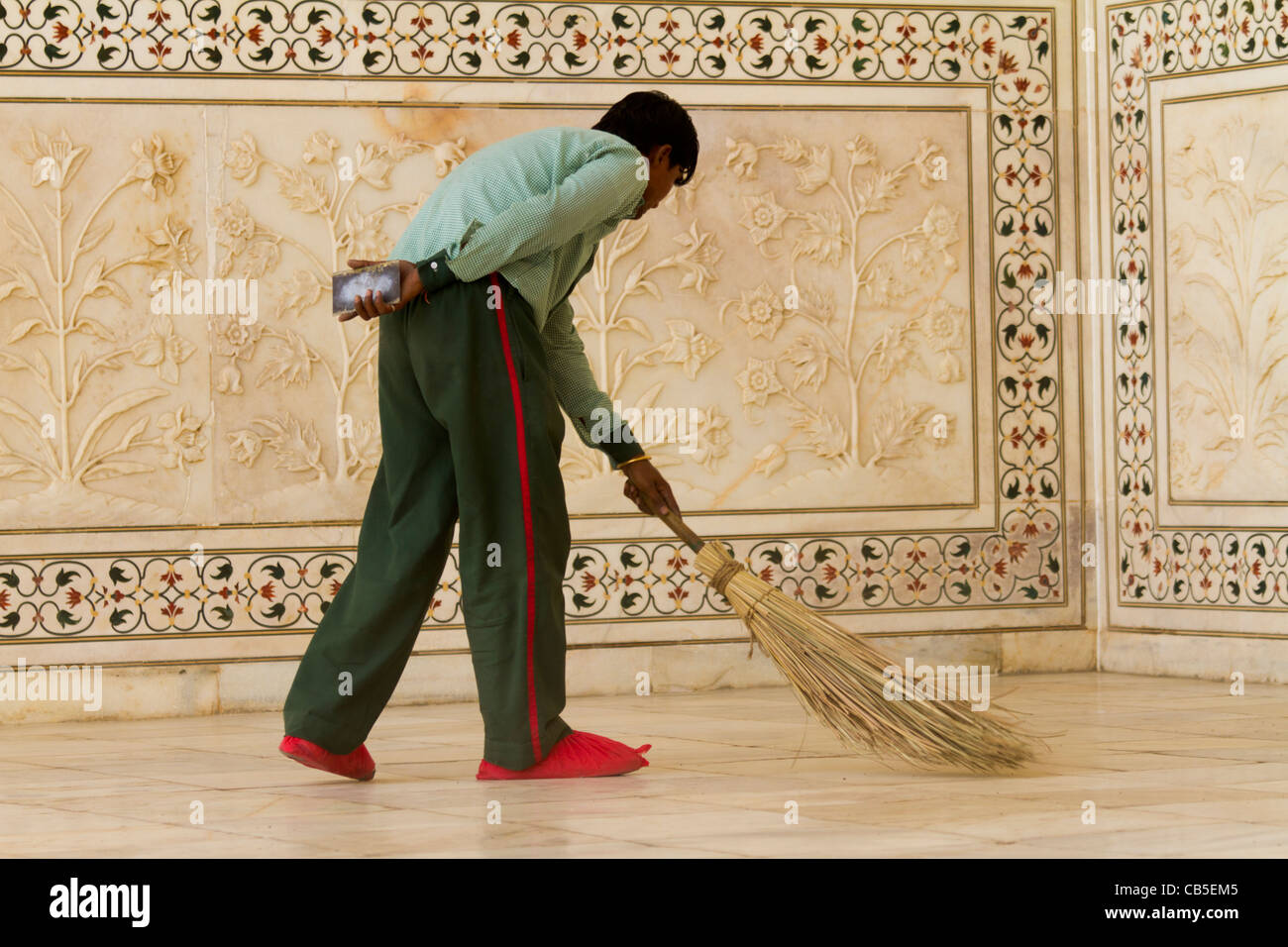 Architecture monument Taj Mahal Palace clean sweep de travail Banque D'Images