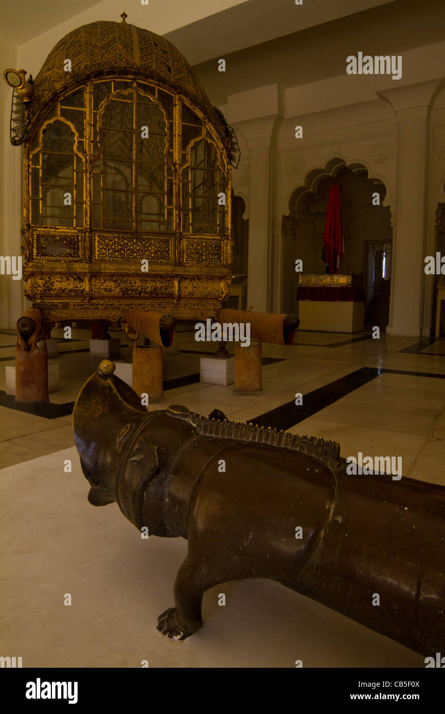 La magnifique Mehrangarh Fort dans la ville de Jodhpur, Rajasthan, Inde. Banque D'Images