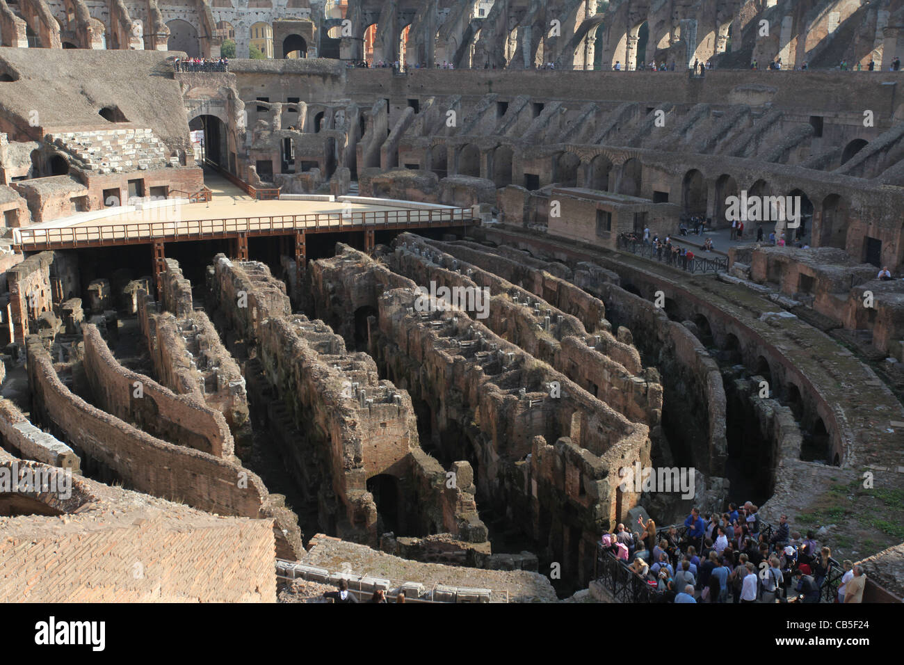 L'intérieur du Colisée de Rome Banque D'Images