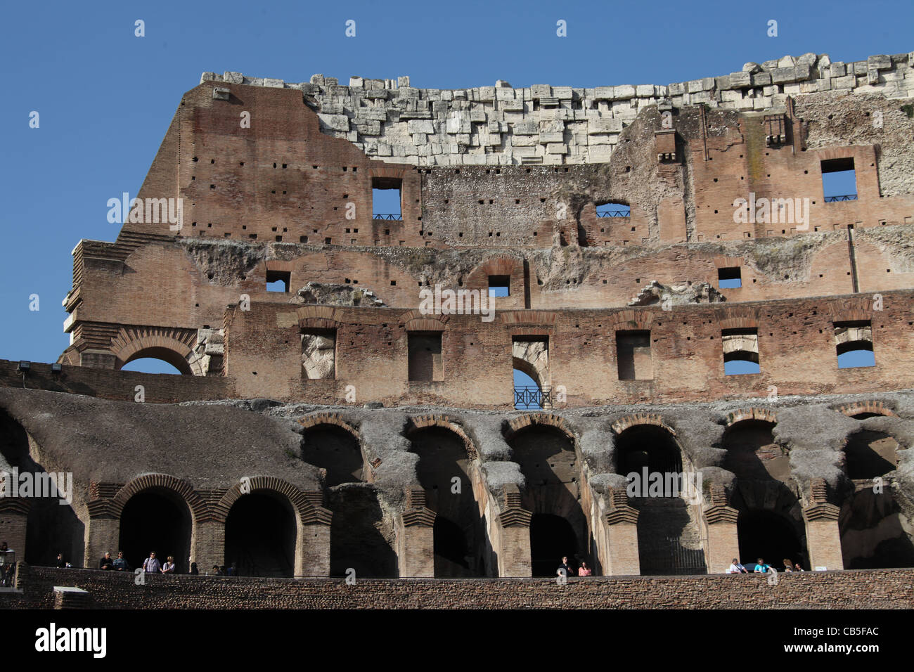 L'intérieur du Colisée de Rome Banque D'Images