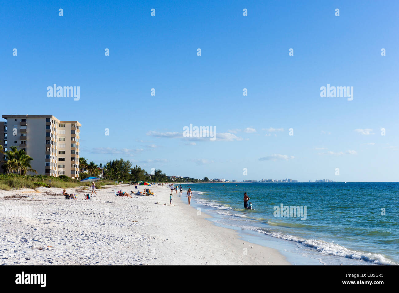 Barefoot Beach, Bonita Springs, la Côte du Golfe, Florida, USA Banque D'Images