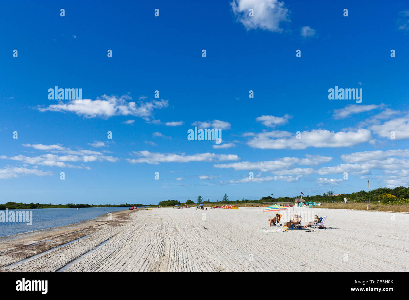 Tigertail Beach, Marco Island, la Côte du Golfe, Florida, USA Banque D'Images