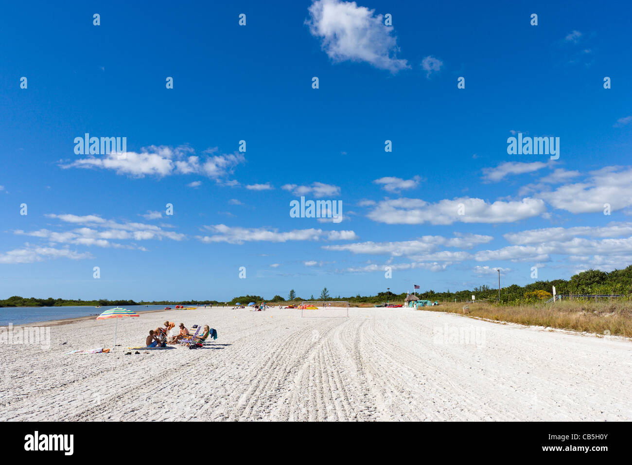 Tigertail Beach, Marco Island, la Côte du Golfe, Florida, USA Banque D'Images