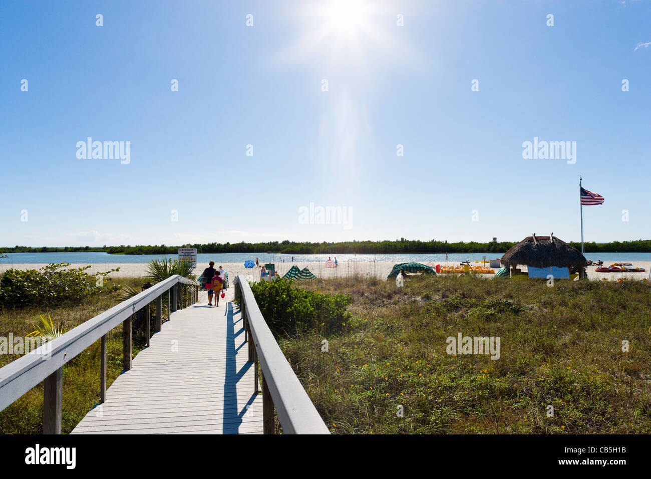 Tigertail Beach, Marco Island, la Côte du Golfe, Florida, USA Banque D'Images