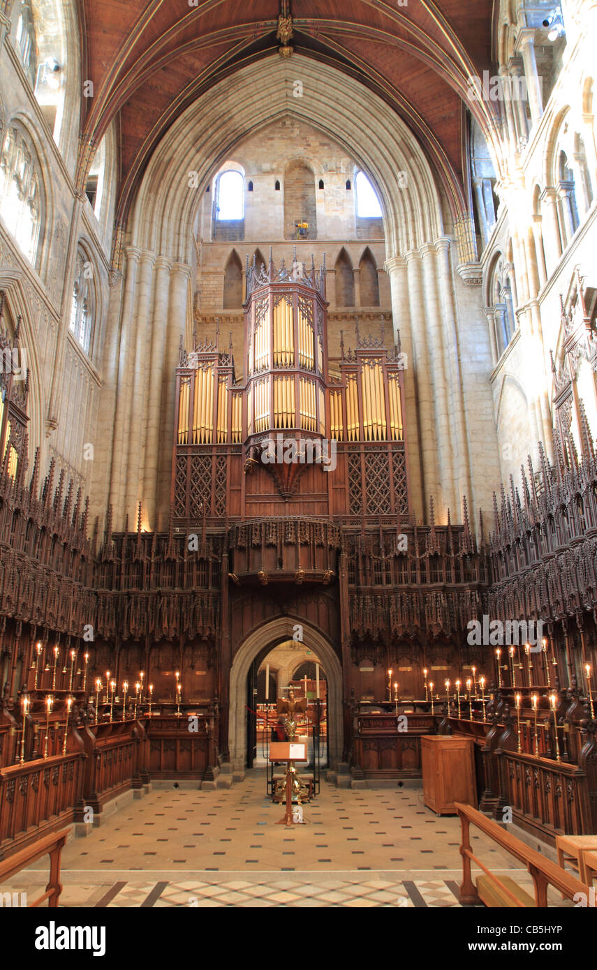 L'intérieur de la cathédrale de Ripon Banque D'Images