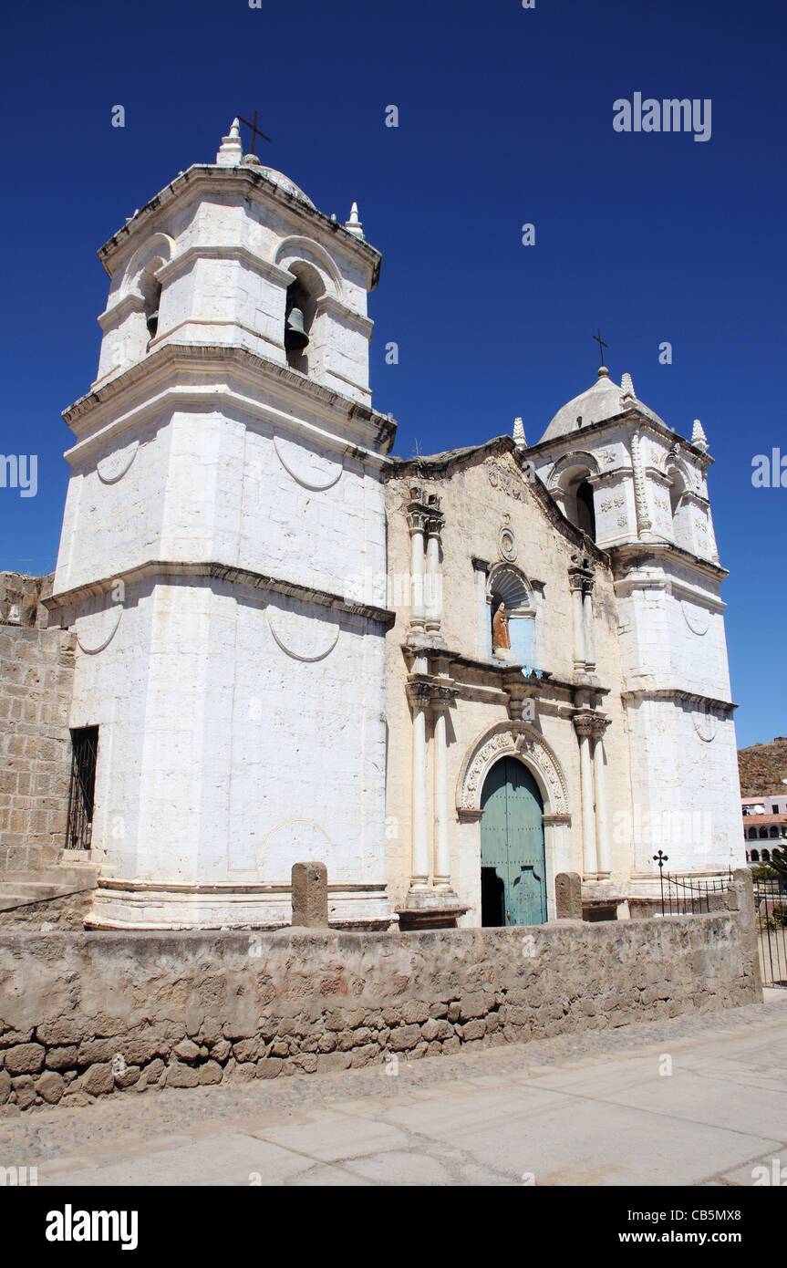 Cabanaconde église, Canyon de Colca, Pérou Banque D'Images